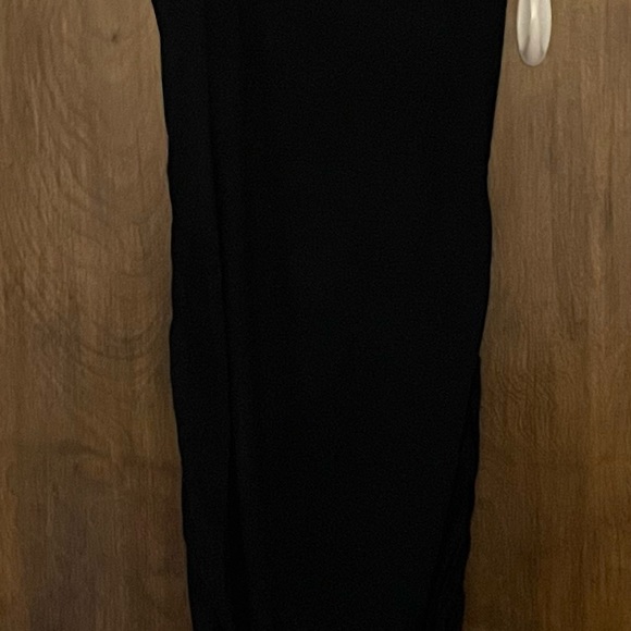 A Pea In The Pod Maternity black ruched sides sleeveless midi dress, size S - Picture 4 of 11